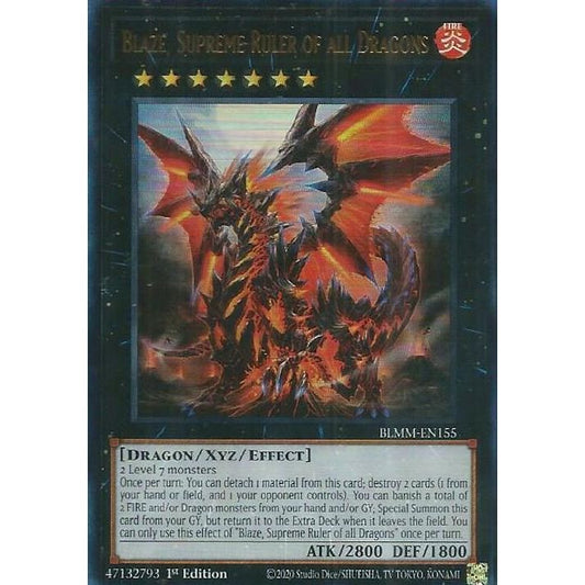 Image for Blaze, Supreme Ruler of all Dragons (BLMM-EN155) (BLMM) - YuGiOh