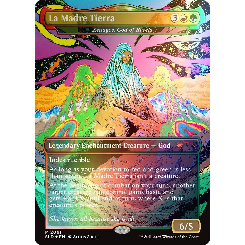 Image for La Madre Tierra - Xenagos, God of Revels (Rainbow Foil) (2061) (SLD) - Magic: The Gathering