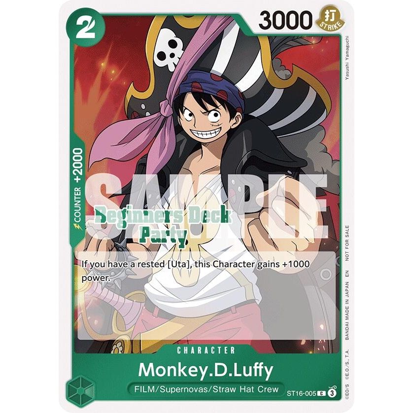 Image for Monkey.D.Luffy (Beginners Deck Party [ST-23] - [ST-28] Participation Pack) (ST16-005) (OP-PR) - One Piece Card Game