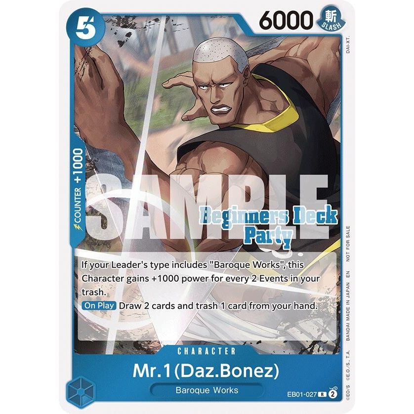 Image for Mr. 1 (Daz.Bonez) (Beginners Deck Party [ST-23] - [ST-28] Participation Pack) (EB01-027) (OP-PR) - One Piece Card Game