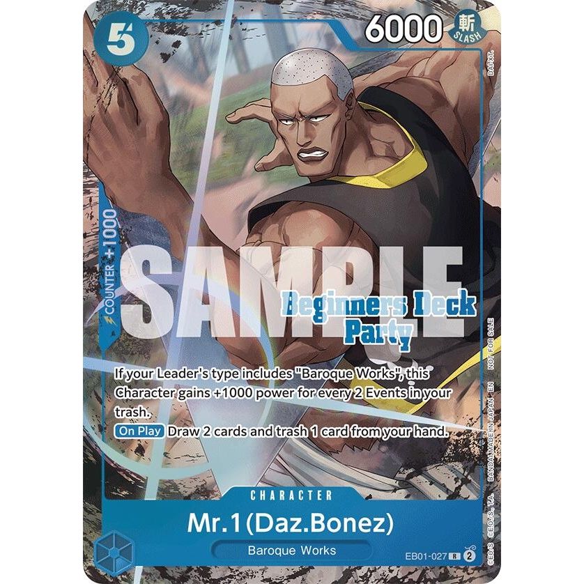 Image for Mr. 1 (Daz.Bonez) (Beginners Deck Party [ST-23] - [ST-28] Winner Pack) (EB01-027) (OP-PR) - One Piece Card Game