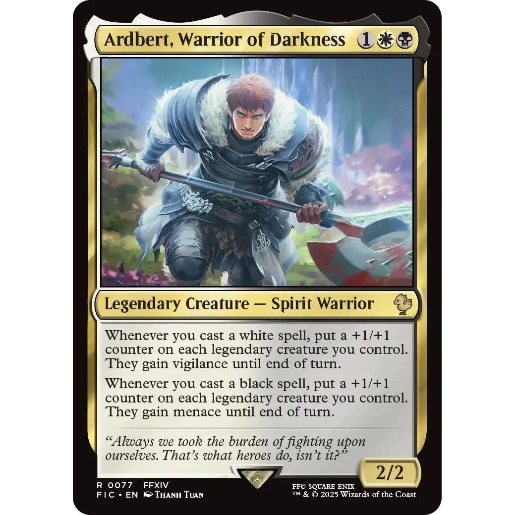 Image for Ardbert, Warrior of Darkness (Surge Foil) (77) (FIC) - Magic: The Gathering