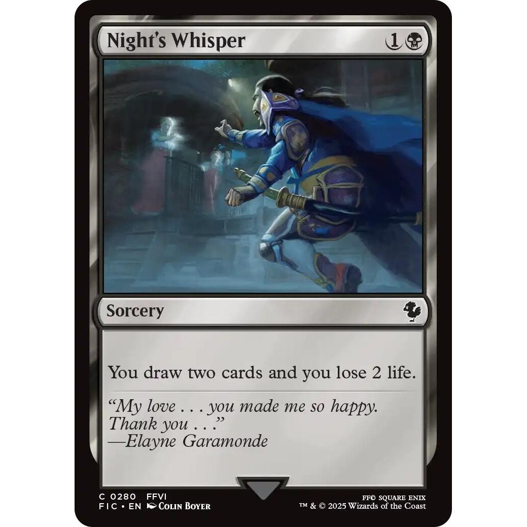 Image for Night's Whisper (Surge Foil) (280) (FIC) - Magic: The Gathering