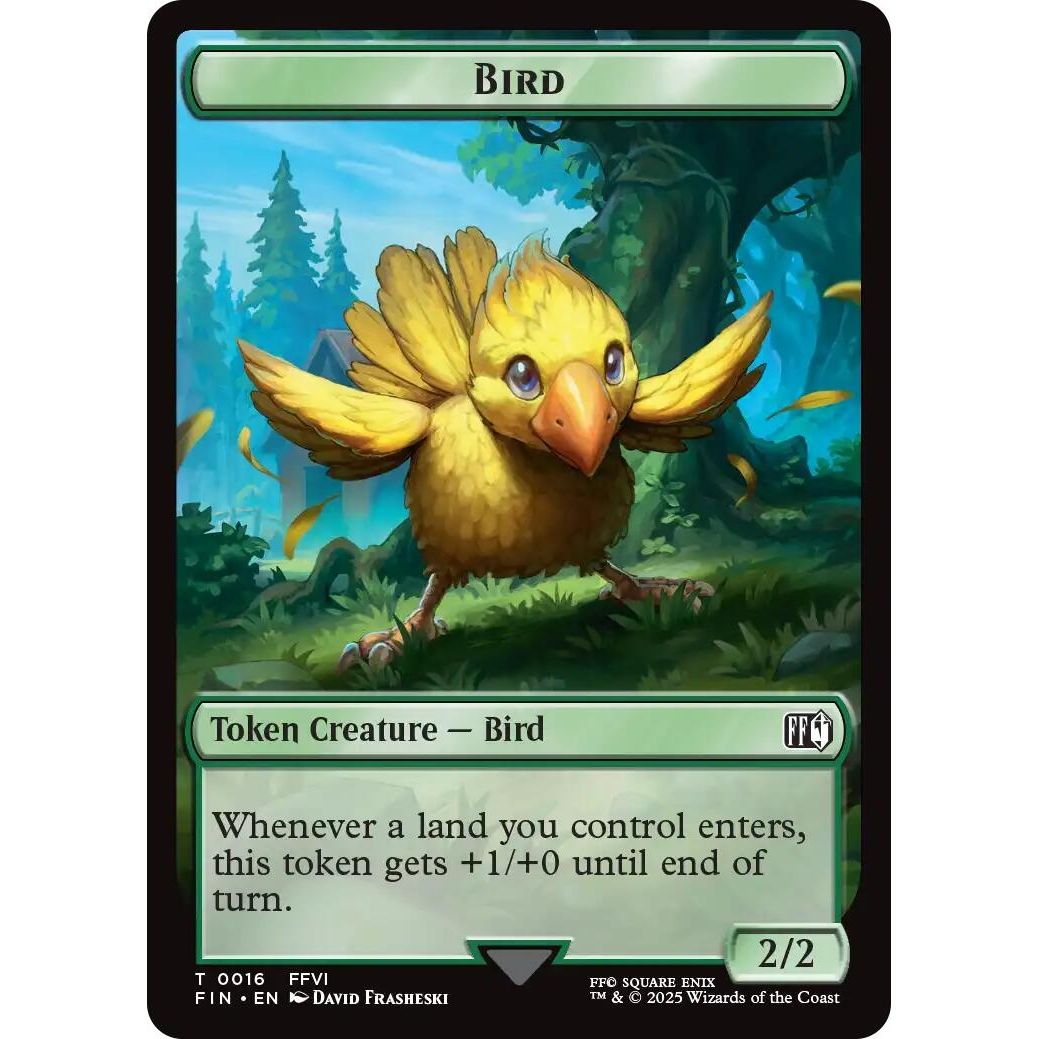 Image for Bird (0016) // Wizard (0014) Double-Sided Token (16 // 14) (FIN) - Magic: The Gathering