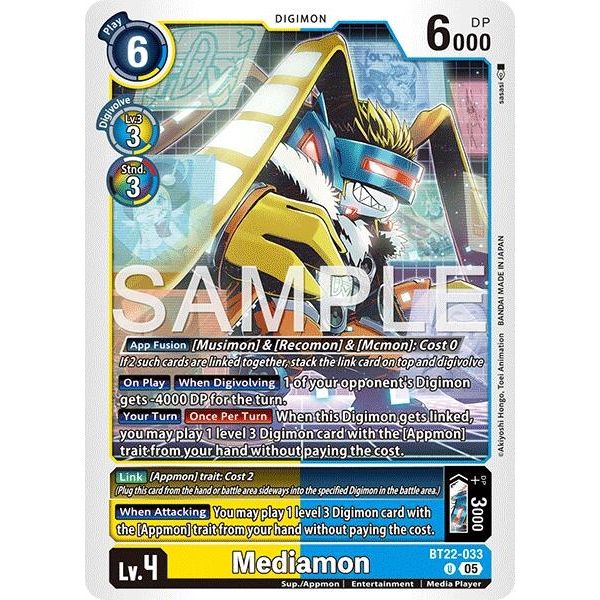 Image for Mediamon (BT22-033 U) (BT22) - Digimon Card Game