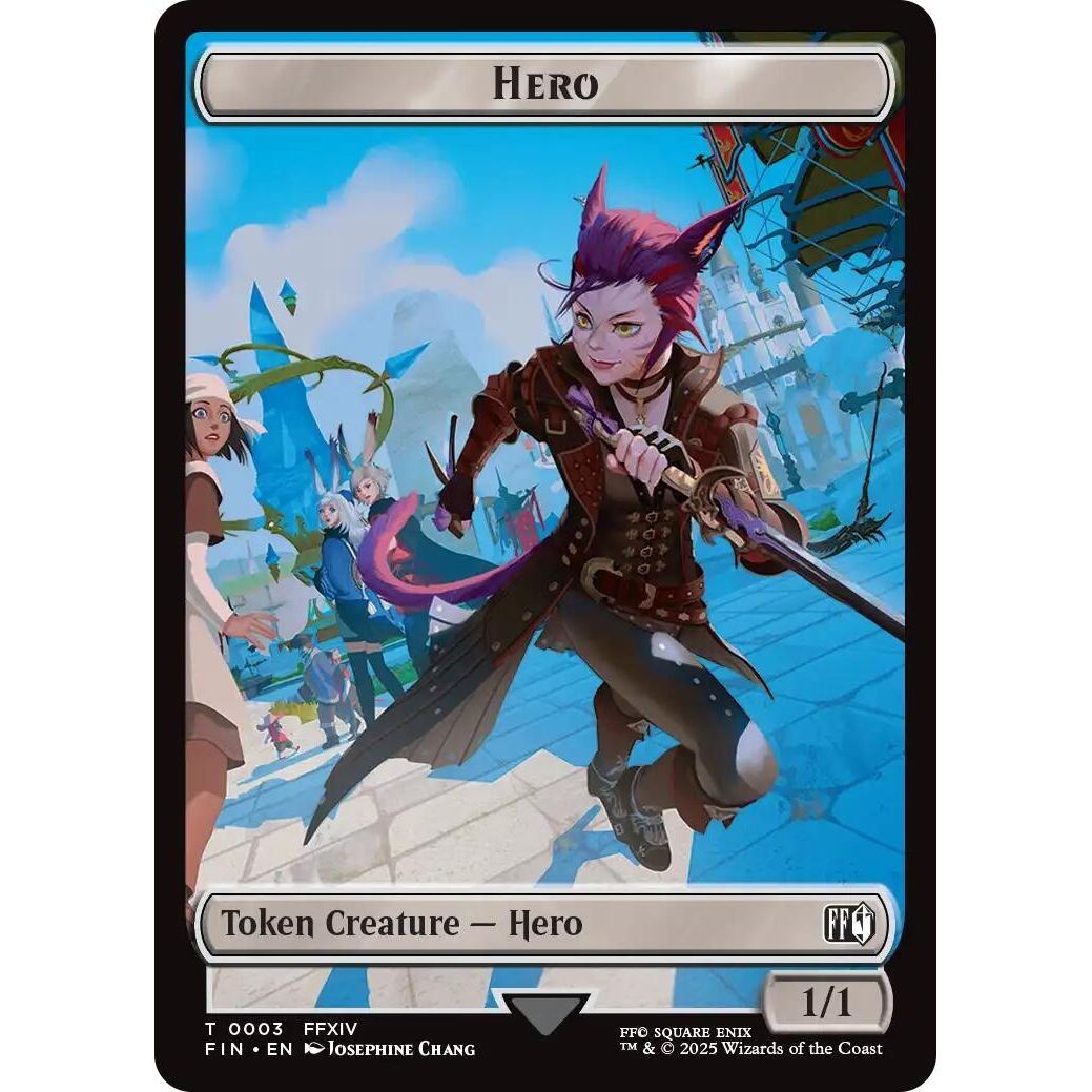 Image for Hero (0003) // Wizard (0014) Double-Sided Token (3 // 14) (FIN) - Magic: The Gathering