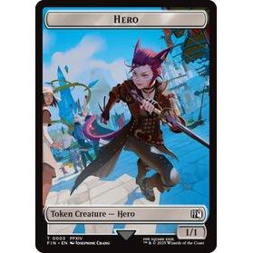 Hero (0003) // Wizard (0014) Double-Sided Token - Final Fantasy TCG (1143)