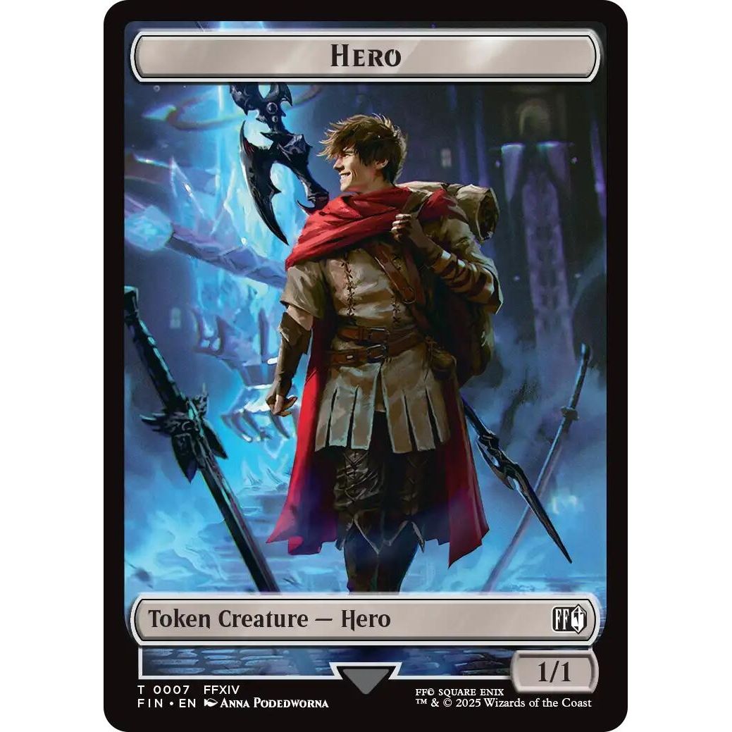 Image for Hero (0007) // Robot Warrior Double-Sided Token (7 // 12) (FIN) - Magic: The Gathering