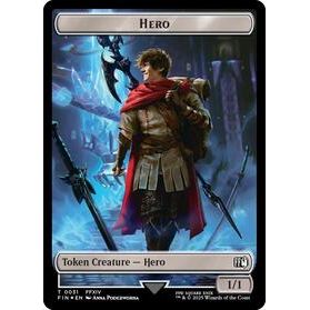 Hero (0031) // Wizard (0035) Double-Sided Token (Surge Foil) - Final Fantasy TCG (1199)
