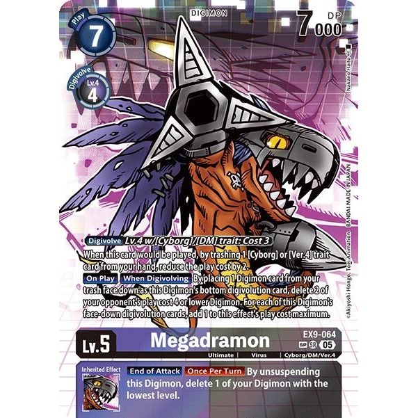 Image for Megadramon (SP) (EX9-064 SR) (EX09) - Digimon Card Game
