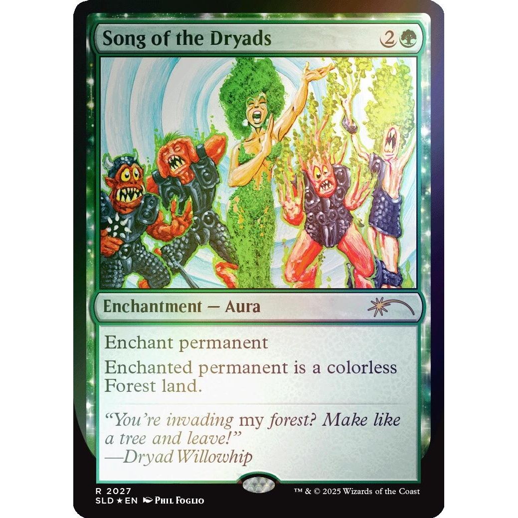 Image for Song of the Dryads (2027) (Rainbow Foil) (2027) (SLD) - Magic: The Gathering