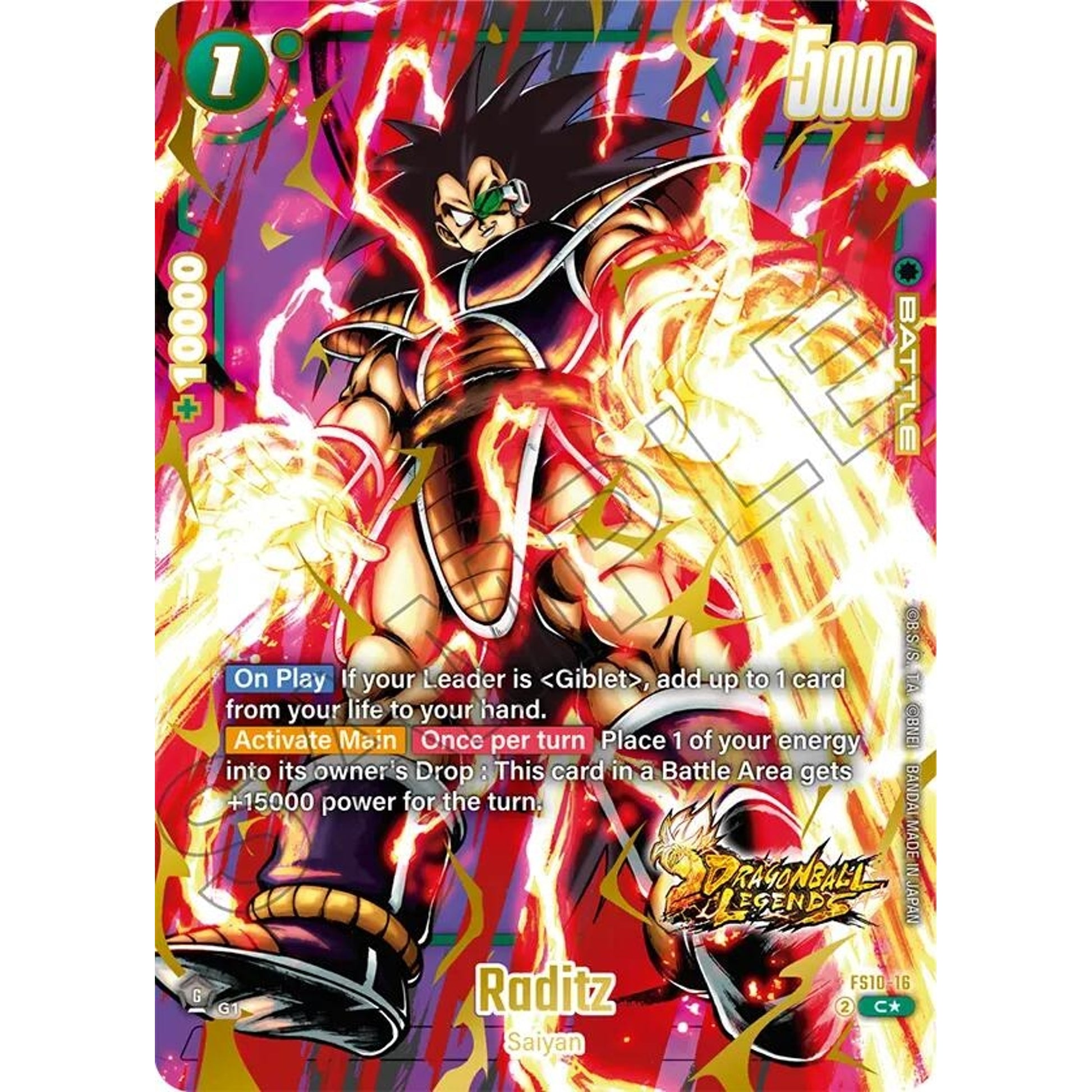 Image for Raditz (Bonus Pack Alternate Art) (FS10-16) (FS10) - Dragon Ball Super: Fusion World