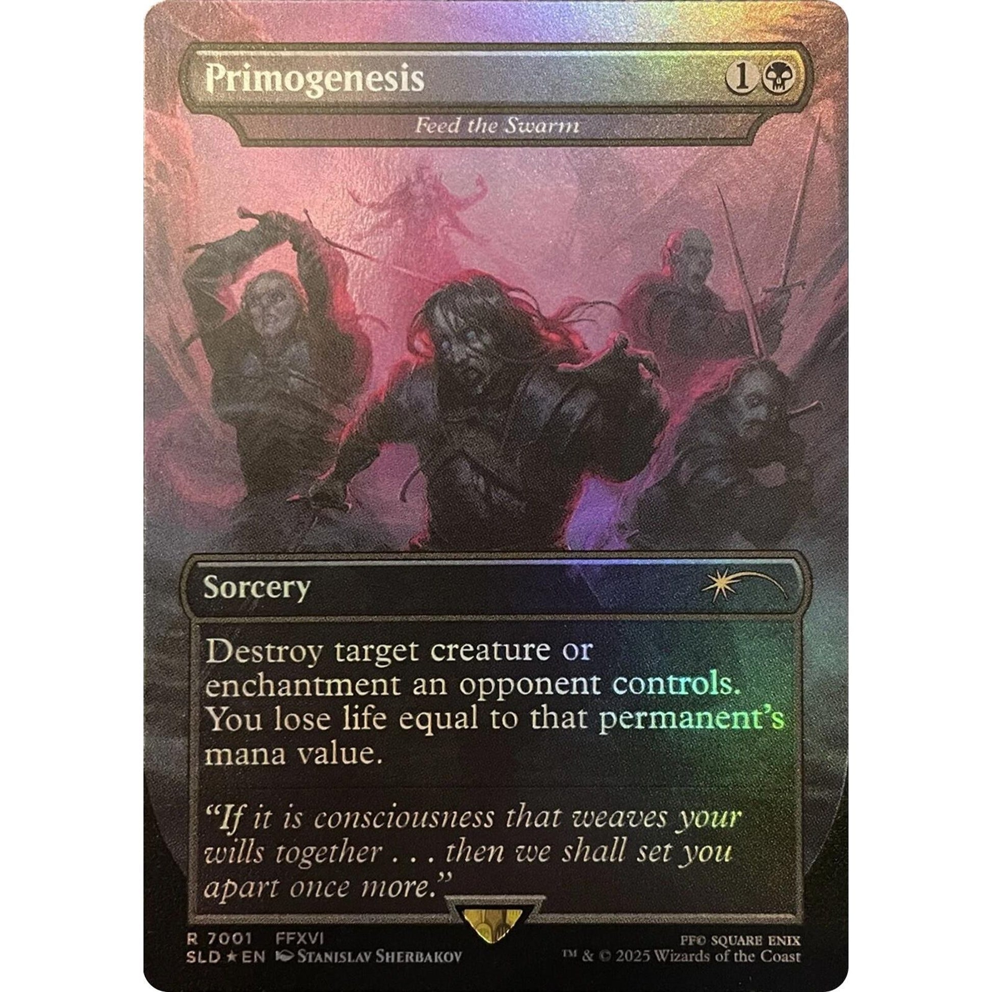 Image for Primogenesis - Feed the Swarm (Rainbow Foil) (7001) (SLD) - Magic: The Gathering
