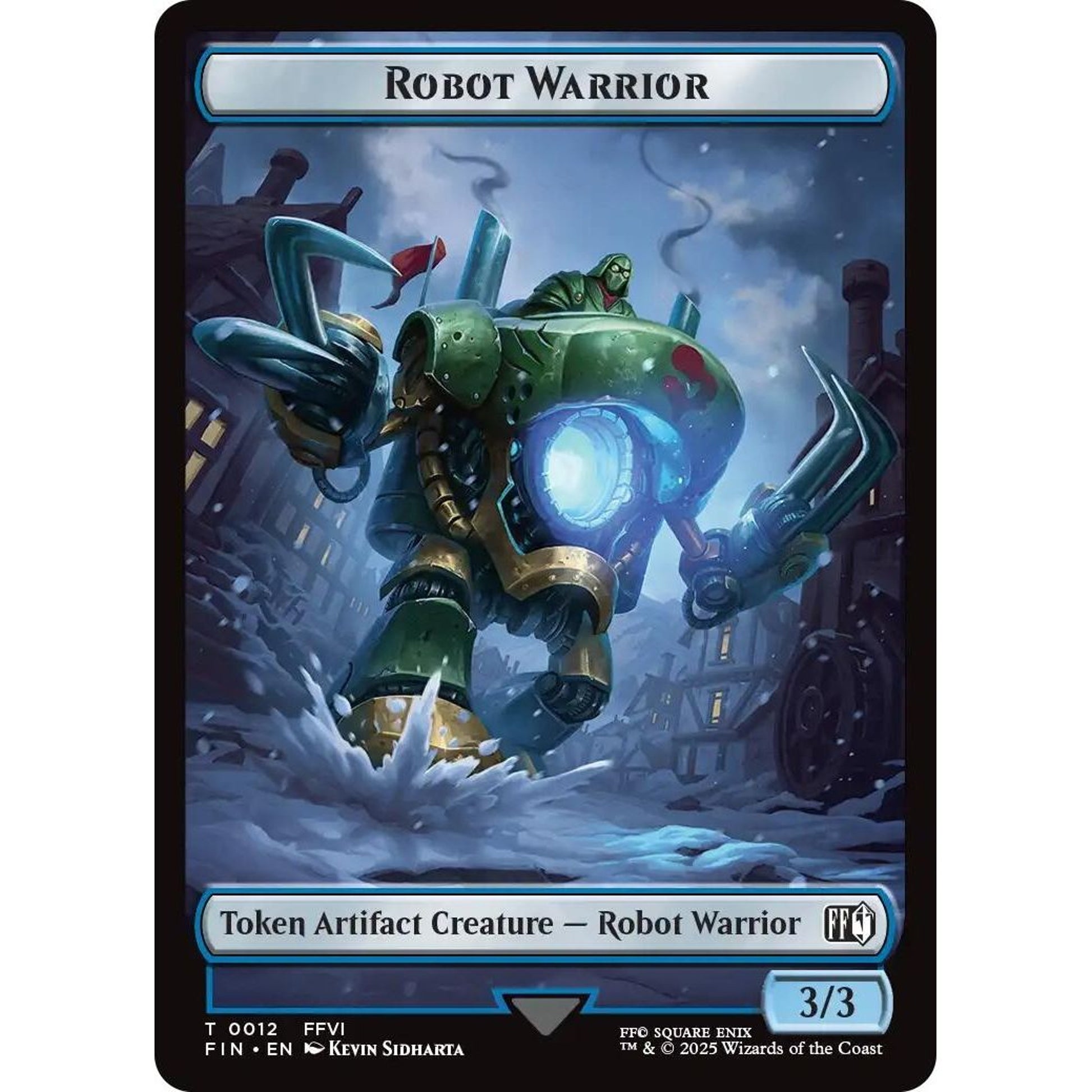 Image for Robot Warrior // Copy (0001) Double-Sided Token (12 // 1) (FIN) - Magic: The Gathering