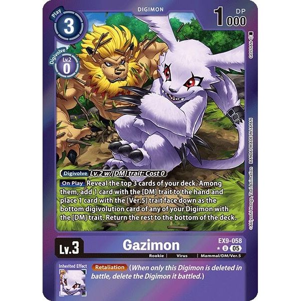 Image for Gazimon (Limited Foil) (EX9-058 U) (EX09) - Digimon Card Game