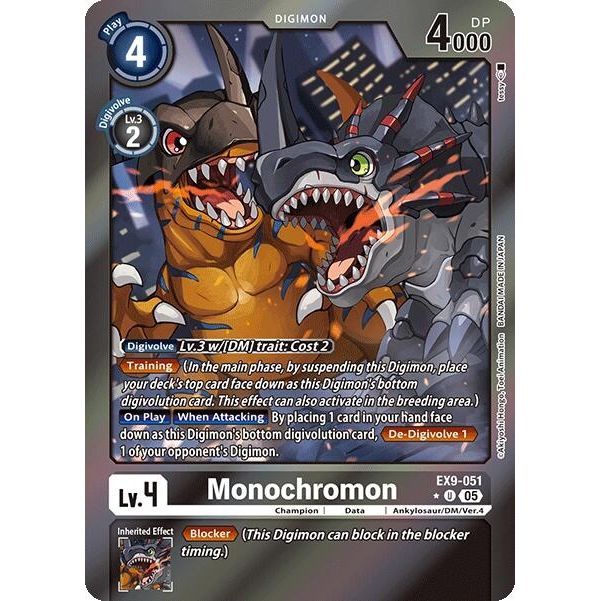 Image for Monochromon (Limited Foil) (EX9-051 U) (EX09) - Digimon Card Game
