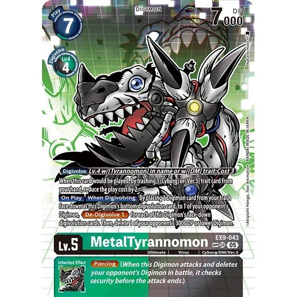 Image for MetalTyrannomon (SP) (EX9-043 SR) (EX09) - Digimon Card Game