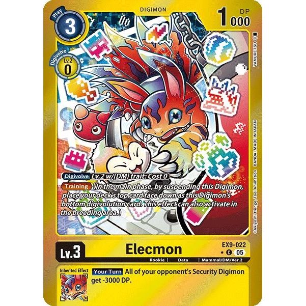 Image for Elecmon (Limited Foil) (EX9-022 C) (EX09) - Digimon Card Game