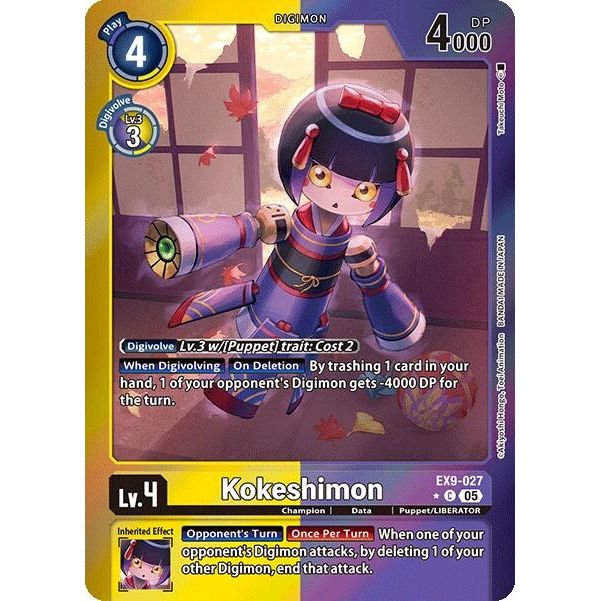 Image for Kokeshimon (Limited Foil) (EX9-027 C) (EX09) - Digimon Card Game