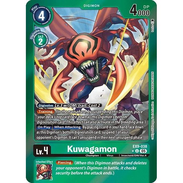 Image for Kuwagamon (Limited Foil) (EX9-038 U) (EX09) - Digimon Card Game