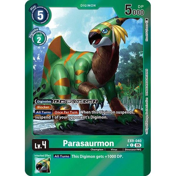 Image for Parasaurmon (Limited Foil) (EX9-040 C) (EX09) - Digimon Card Game