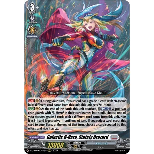 Image for Galactic B-Hero, Stately Crozard (DZ-BT08/007EN) (DZ-BT08) - Cardfight Vanguard