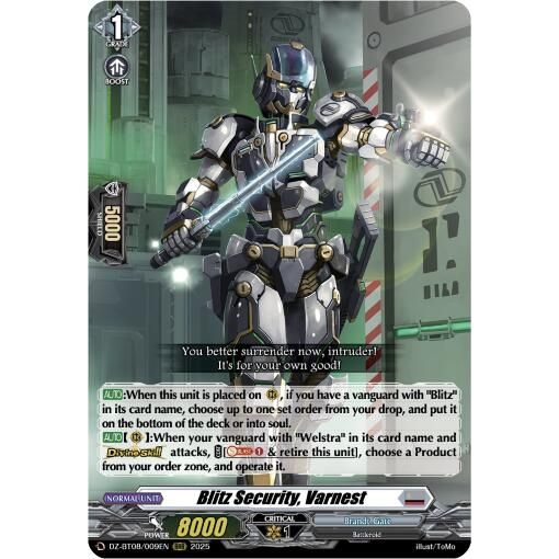 Image for Blitz Security, Varnest (DZ-BT08/009EN) (DZ-BT08) - Cardfight Vanguard