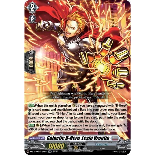 Image for Galactic B-Hero, Levin Vrontia (DZ-BT08/027EN) (DZ-BT08) - Cardfight Vanguard