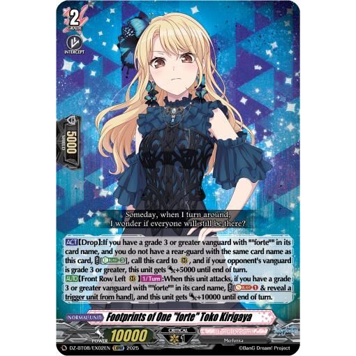 Image for Footprints of One "forte" Toko Kirigaya (EXRRR) (DZ-BT08/EX02EN) (DZ-BT08) - Cardfight Vanguard
