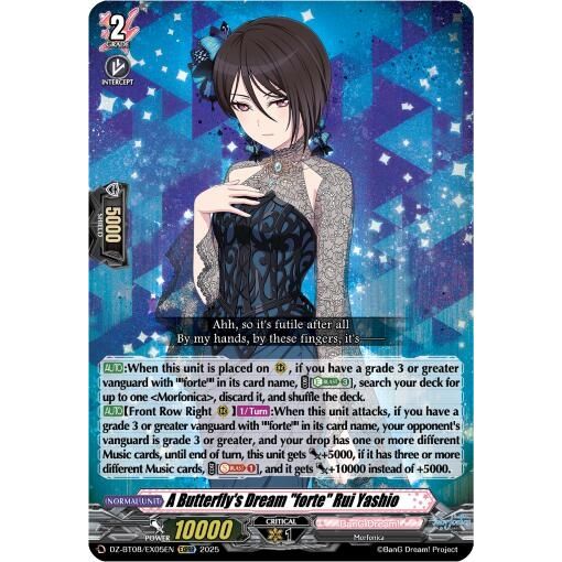 Image for A Butterfly's Dream "forte" Rui Yashio (EXRRR) (DZ-BT08/EX05EN) (DZ-BT08) - Cardfight Vanguard