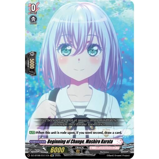 Image for Beginning of Change, Mashiro Kurata (DZ-BT08/EX11EN) (DZ-BT08) - Cardfight Vanguard