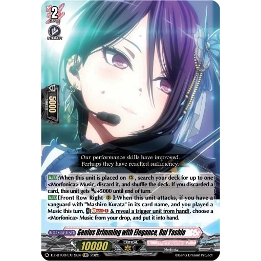 Image for Genius Brimming with Elegance, Rui Yashio (DZ-BT08/EX15EN) (DZ-BT08) - Cardfight Vanguard