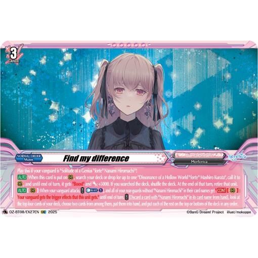 Image for Find my difference (DZ-BT08/EX27EN) (DZ-BT08) - Cardfight Vanguard