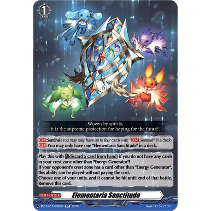 Image for Elementaria Sanctitude (DZ-SS07/020EN) (DZ-SS07) - Cardfight Vanguard