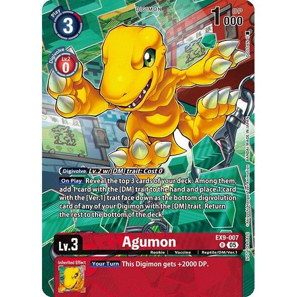 Image for Agumon (Digital Monster Day Commemoration Event Participant) (EX9-007 R) (D-PR) - Digimon Card Game
