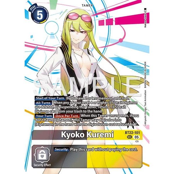 Image for Kyoko Kuremi (BT22-101 SEC) (BT22) - Digimon Card Game
