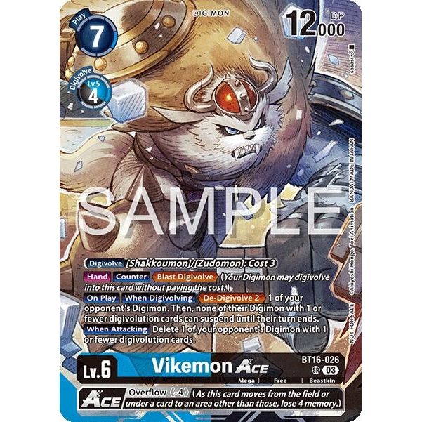 Image for Vikemon ACE (Cyber Eden Release Event Participant) (BT16-026 SR) (BT22) - Digimon Card Game