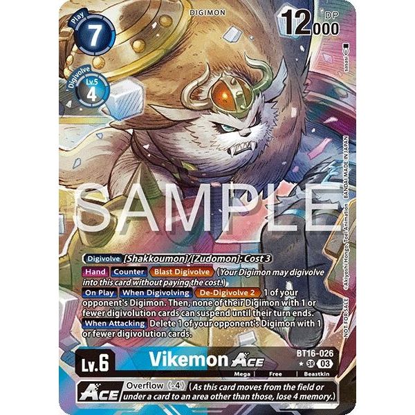 Image for Vikemon ACE (Cyber Eden Release Event Winner) (BT16-026 SR) (BT22) - Digimon Card Game