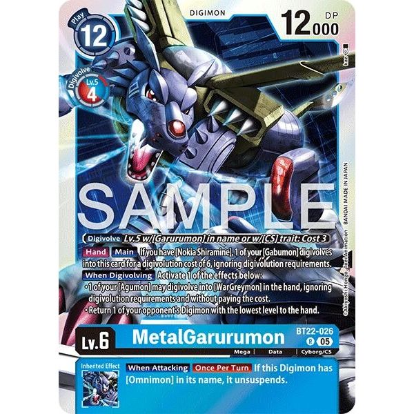 Image for MetalGarurumon (BT22-026 R) (BT22) - Digimon Card Game