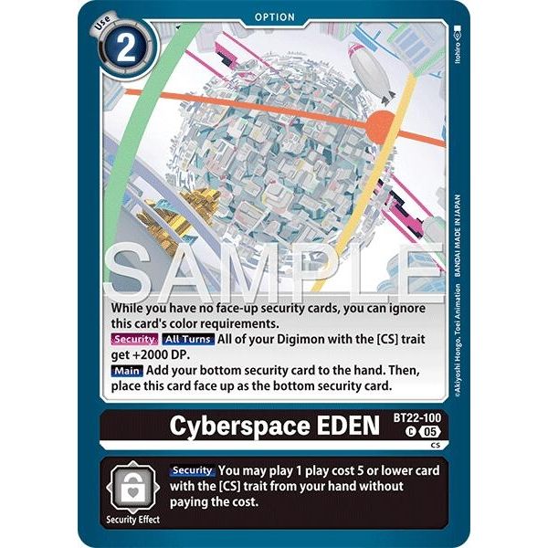 Image for Cyberspace EDEN (BT22-100 C) (BT22) - Digimon Card Game