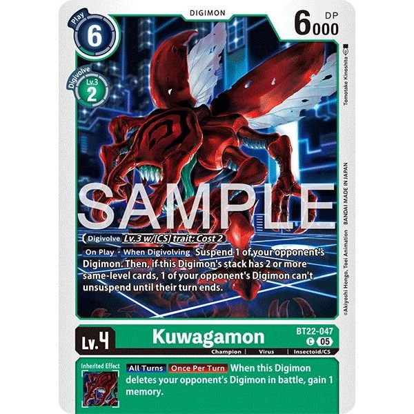 Image for Kuwagamon (BT22-047 C) (BT22) - Digimon Card Game