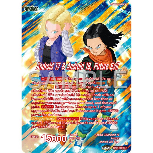 Image for Android 17 & Android 18 // Android 17 & Android 18, Future Evil (BT23-002) (BE25) - Dragon Ball Super: Masters