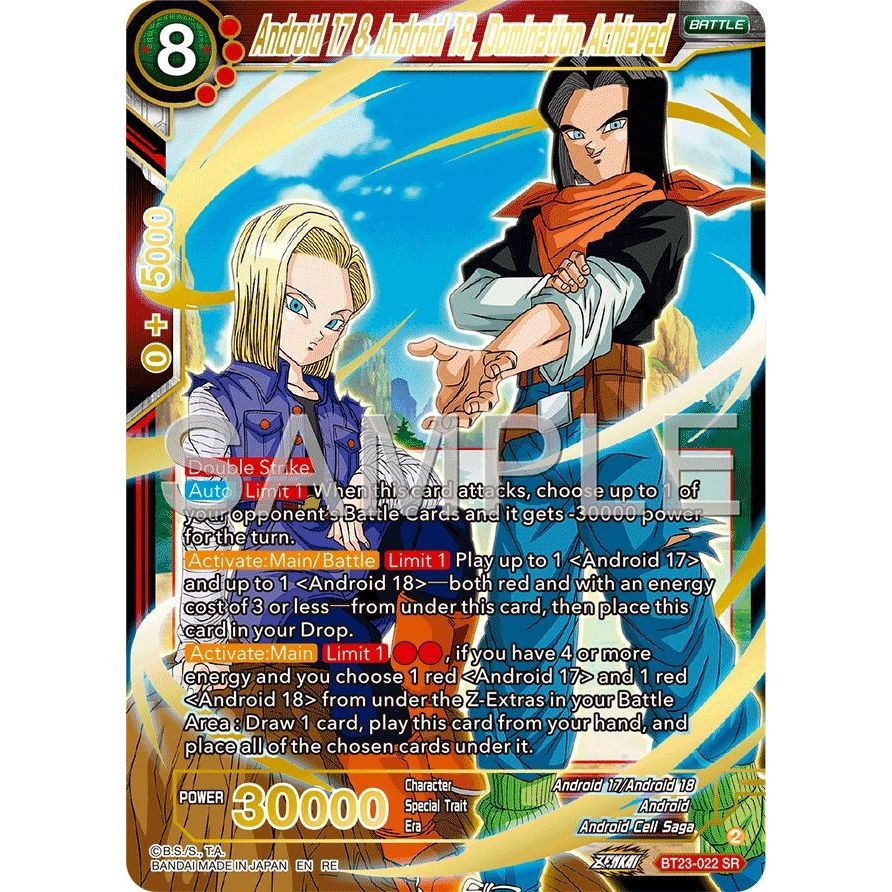 Image for Android 17 & Android 18, Domination Achieved (Reprint) (BT23-022) (BE25) - Dragon Ball Super: Masters