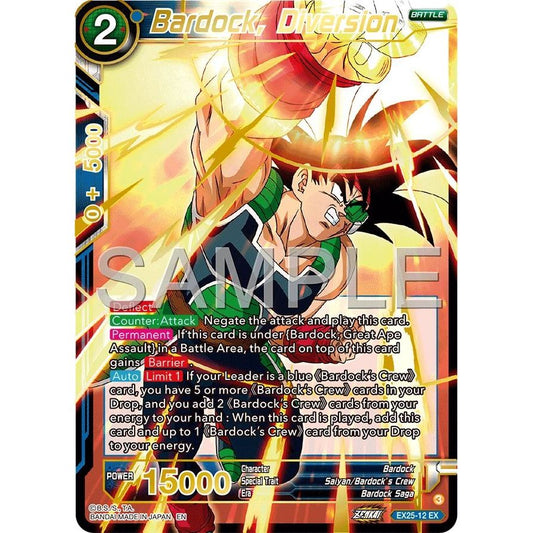 Image for Bardock, Diversion (EX25-12) (BE25) - Dragon Ball Super: Masters