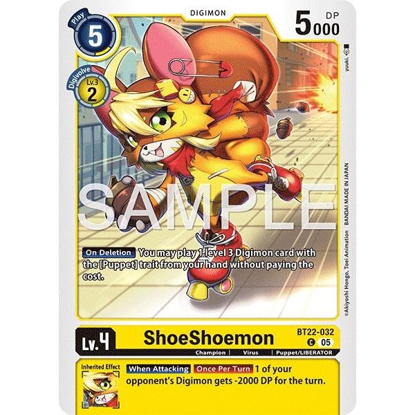 Image for ShoeShoemon (BT22-032 C) (BT22) - Digimon Card Game