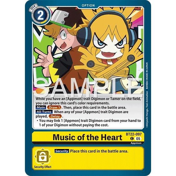 Image for Music of the Heart (BT22-097 C) (BT22) - Digimon Card Game