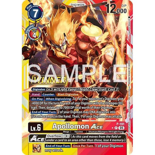 Image for Apollomon ACE (Store Tournament 2025 Vol.3 Winner Pack) (P-191 P) (D-PR) - Digimon Card Game