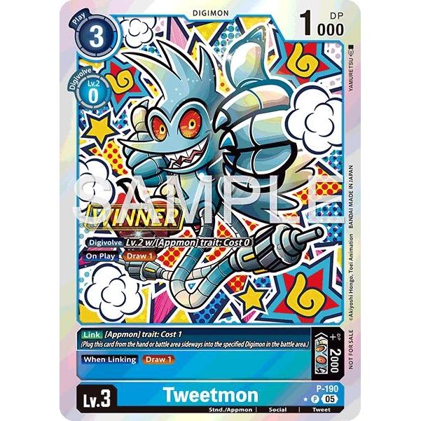 Image for Tweetmon (Store Tournament 2025 Vol.3 Winner Pack) (P-190 P) (D-PR) - Digimon Card Game