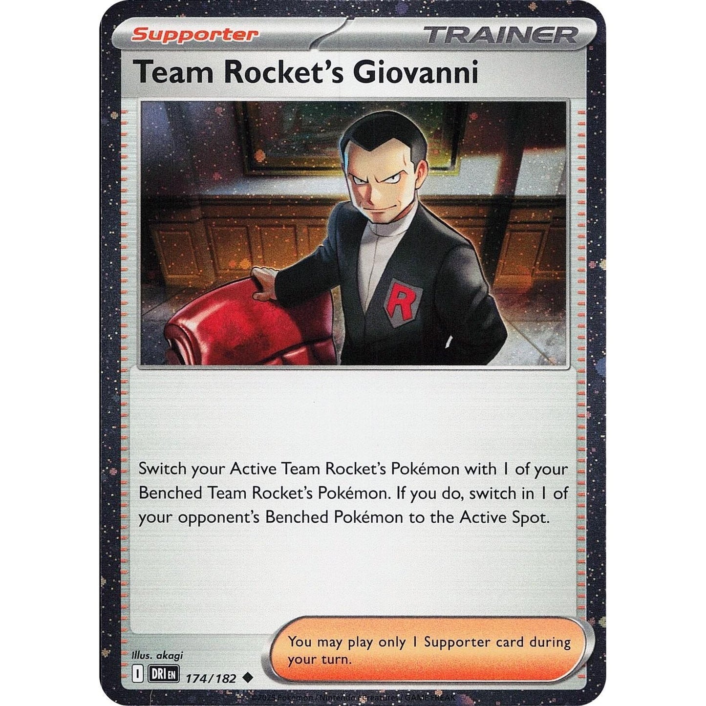 Image for Team Rocket's Giovanni (Cosmos Holo) (174/182) (MCAP) - Pokemon