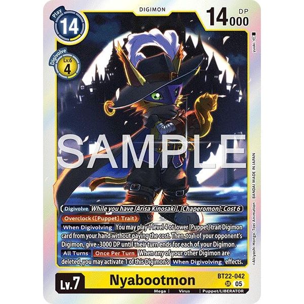 Image for Nyabootmon (BT22-042 SR) (BT22) - Digimon Card Game